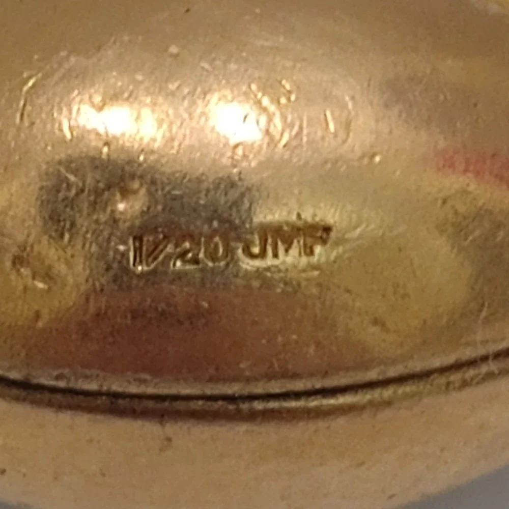 Vintage‎ Football Pendant Necklace JMF 1/20 Gold Filled